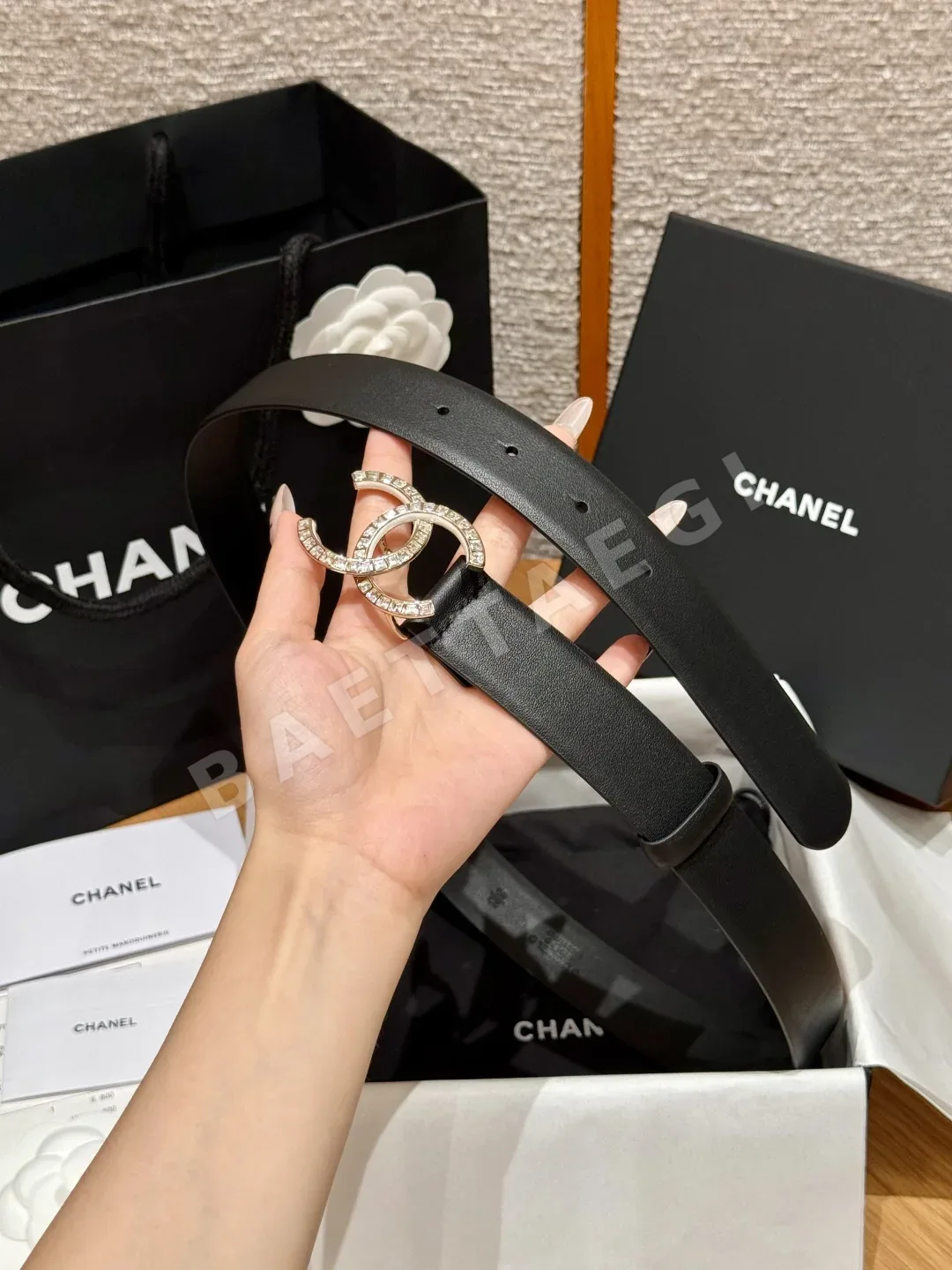 샤넬 클래식 더블 C 가죽 벨트 상세 이미지 4