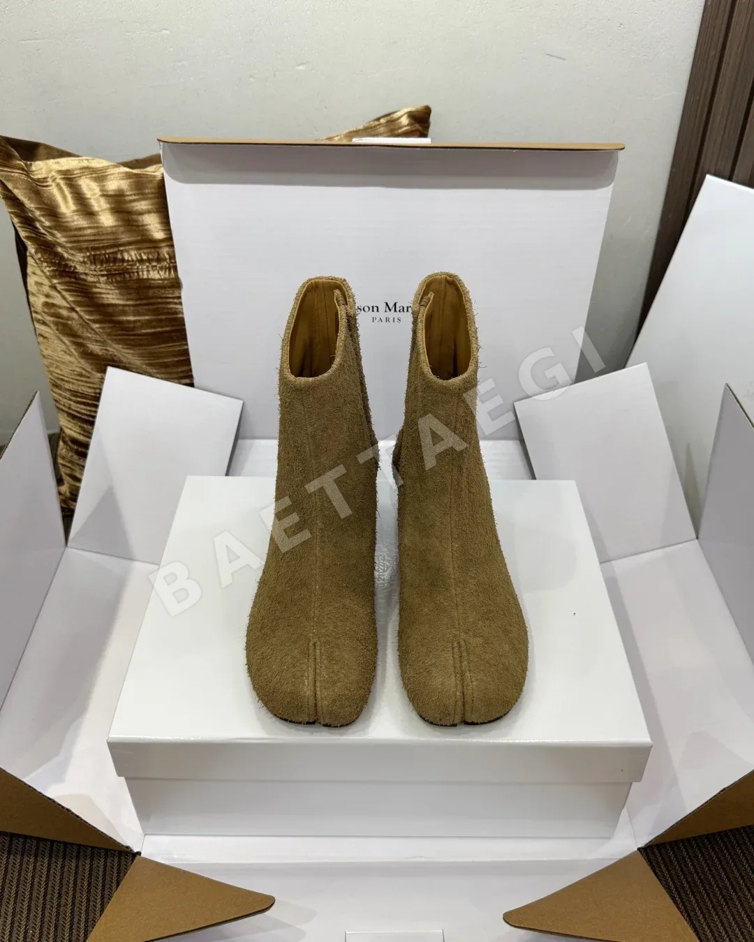 마르지엘라 타비 레더 앵클 부츠 143808