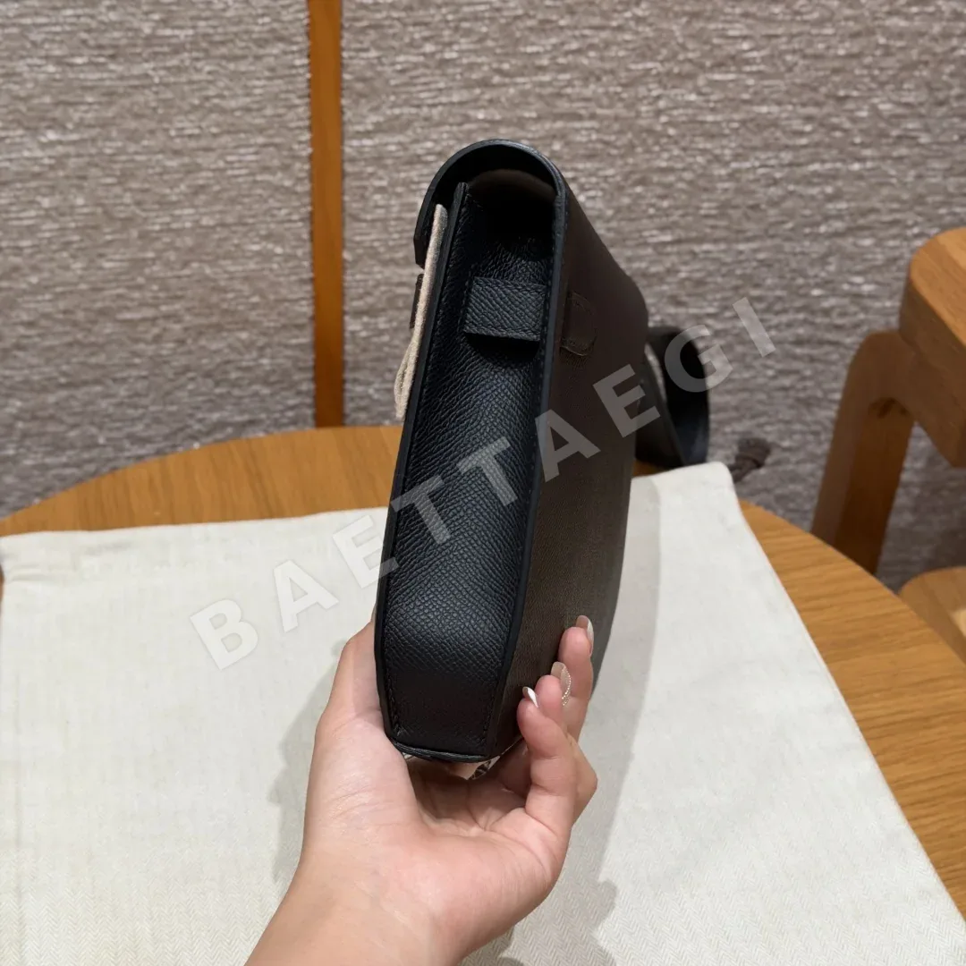 에르메스 켈리 데페슈 남성 클러치백 25 cm 블랙 상세 이미지 4