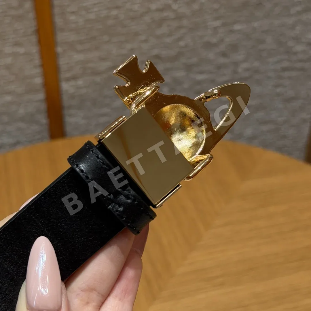 비비안웨스트우드 새턴 오브 버클 가죽 벨트 상세 이미지 9