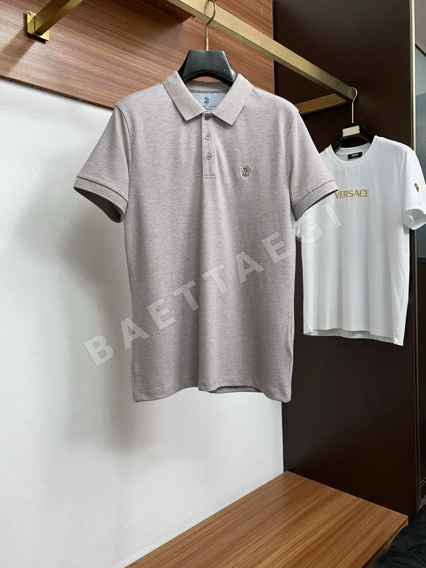 브루넬로쿠치넬리 크루넥 반팔 셔츠 129912