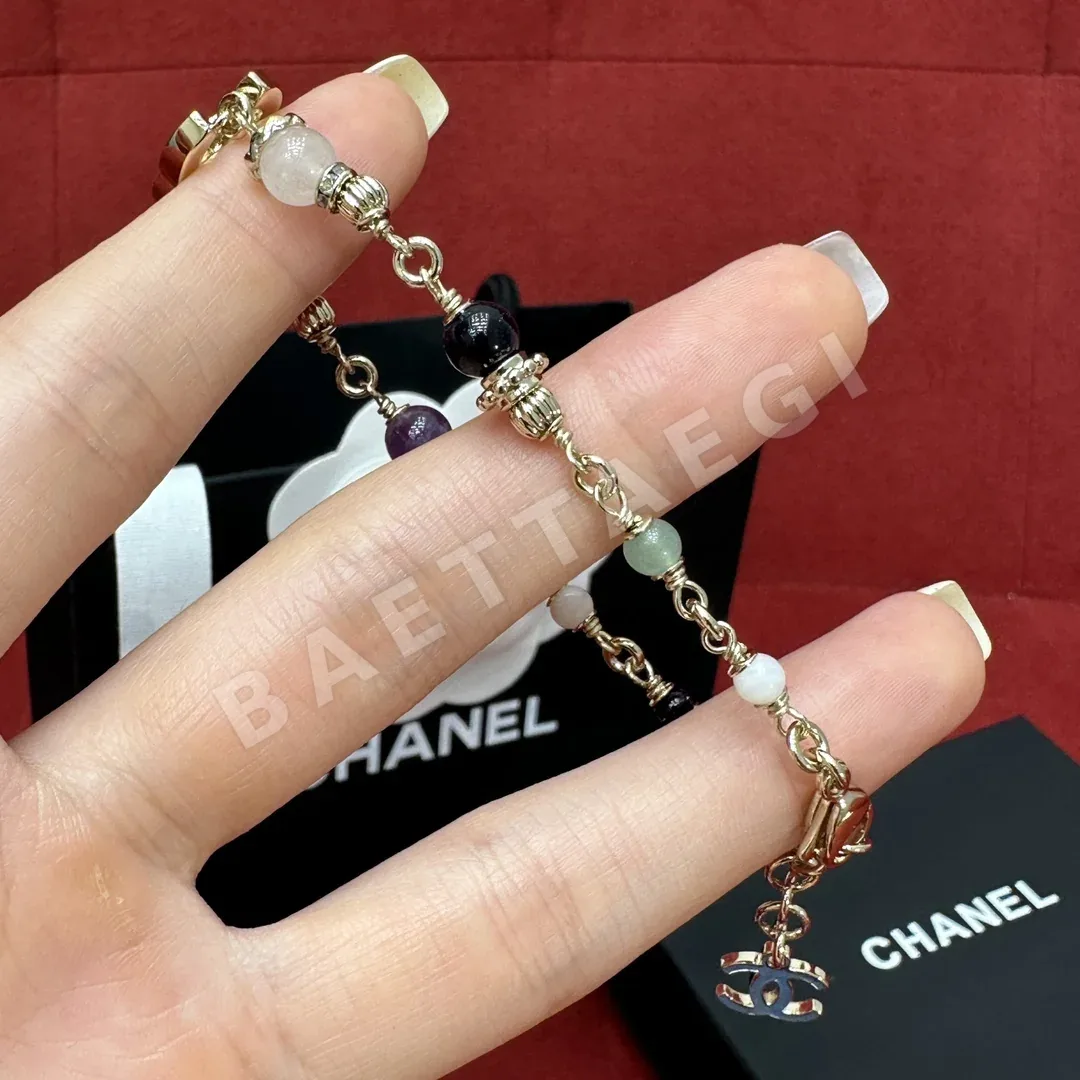 샤넬 마카롱 크리스탈 더블 C 목걸이 상세 이미지 3