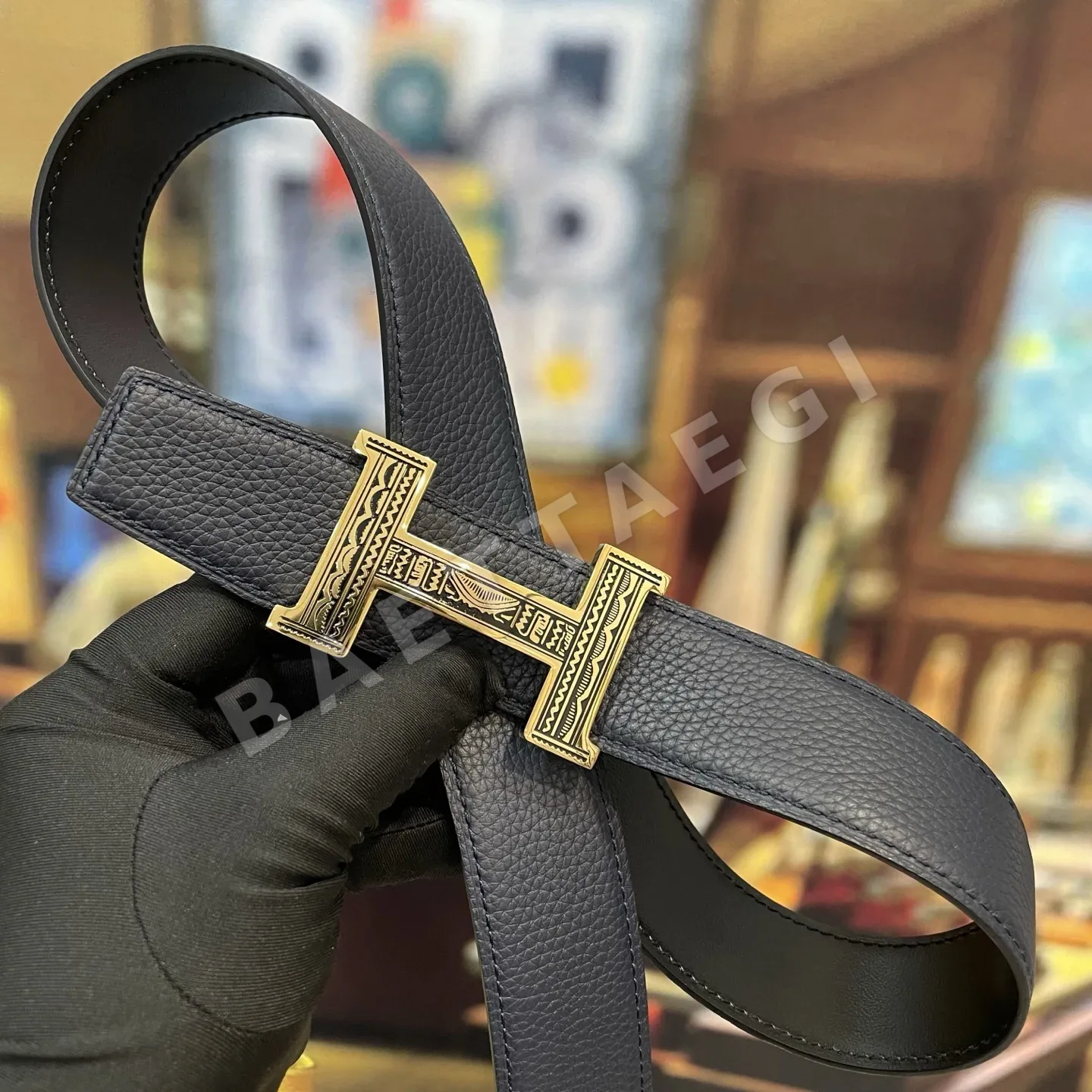 에르메스 H 양면 가죽 벨트 상세 이미지 6