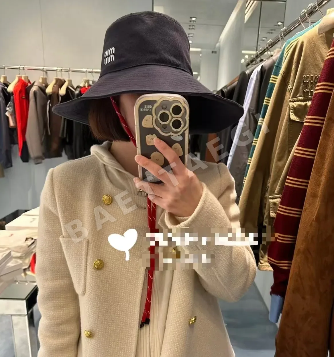 미우미우 버킷 햇 모자 80751