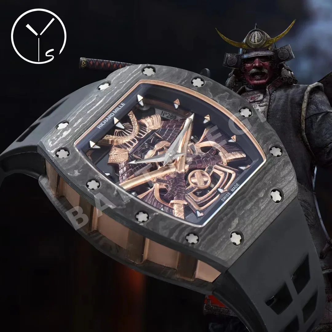 리차드밀 RM47 블랙 그레이 투르비용 세라믹 남성 시계 레플리카 44996 Richard Mille