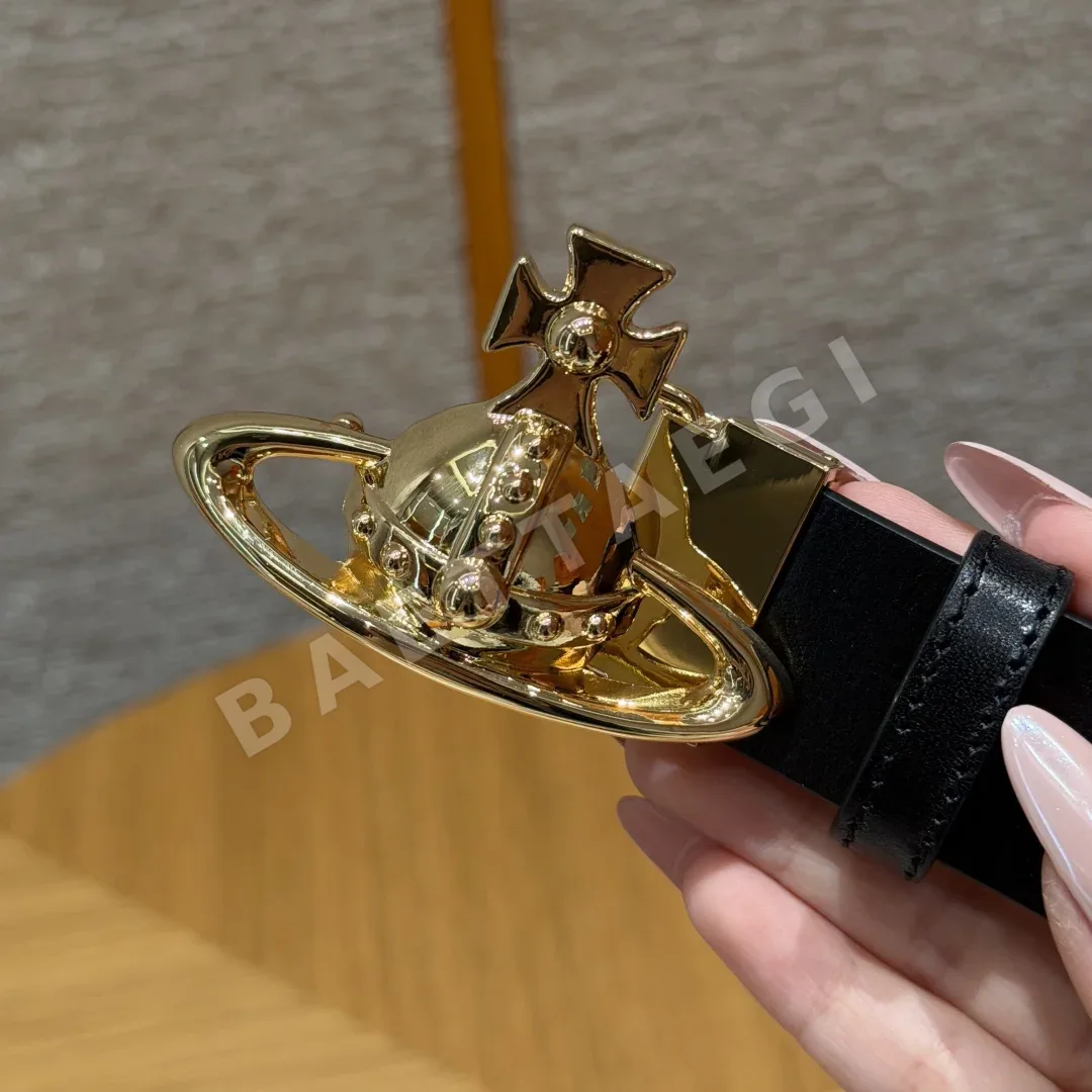 비비안웨스트우드 새턴 오브 버클 가죽 벨트 상세 이미지 7
