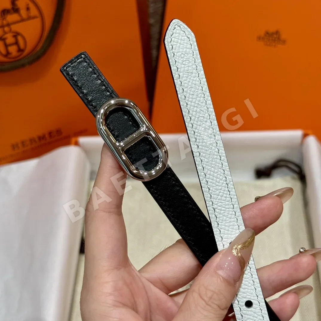 에르메스 셰느당크르 H 로고 금장 벨트 상세 이미지 2