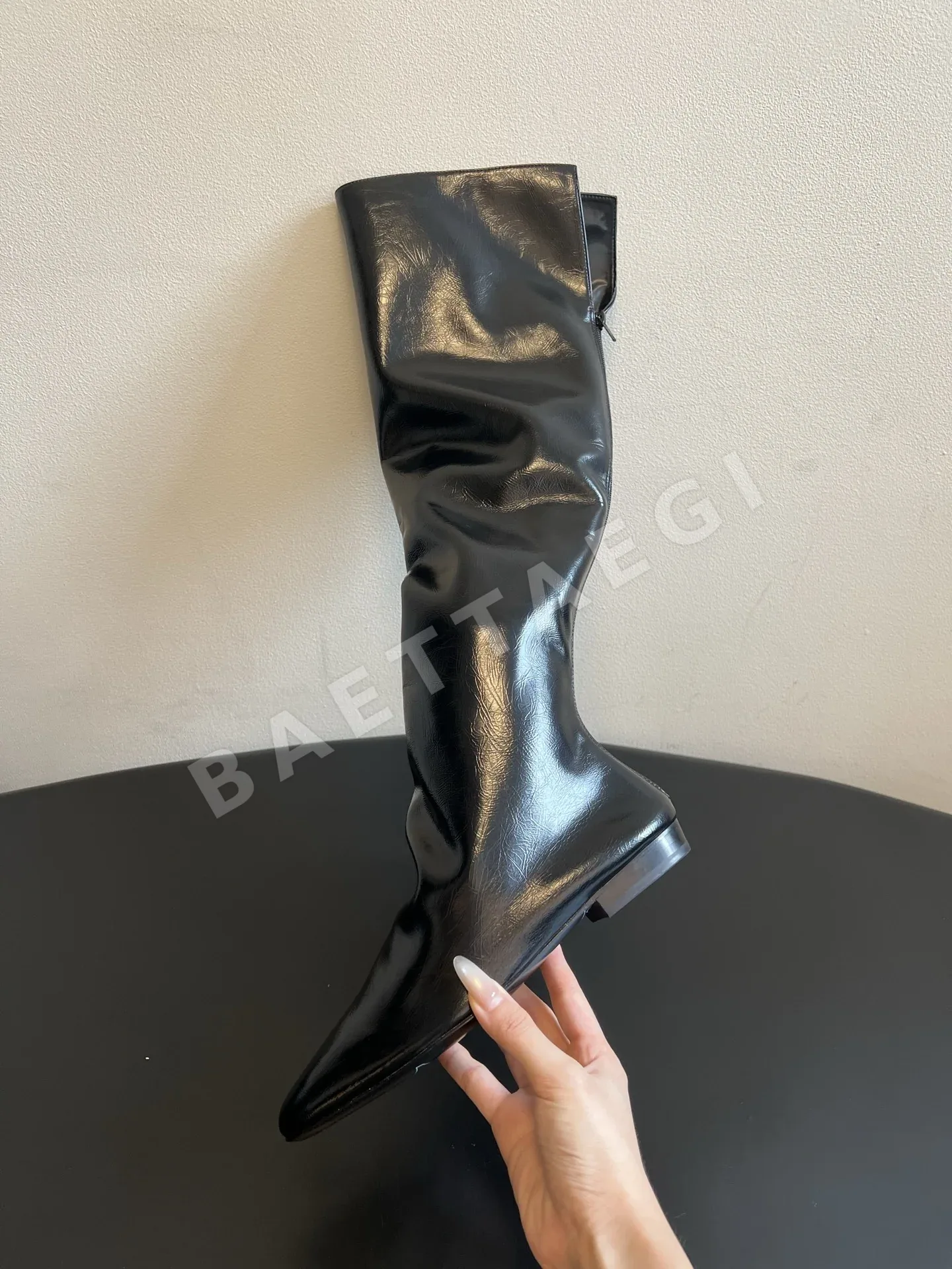 더로우 부츠 PU 슬라우치 타입 상세 이미지 7
