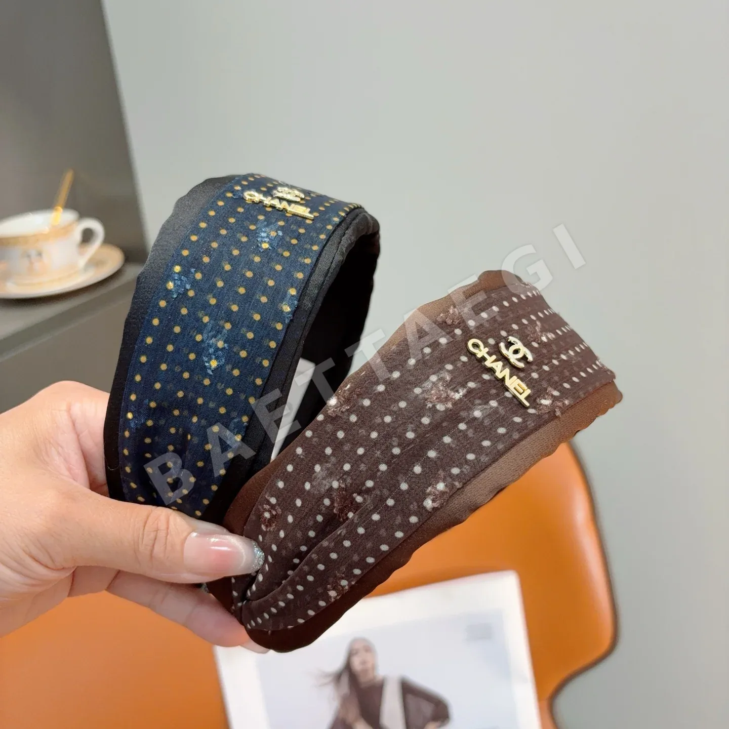 샤넬 폭넓은 헤어밴드 182657