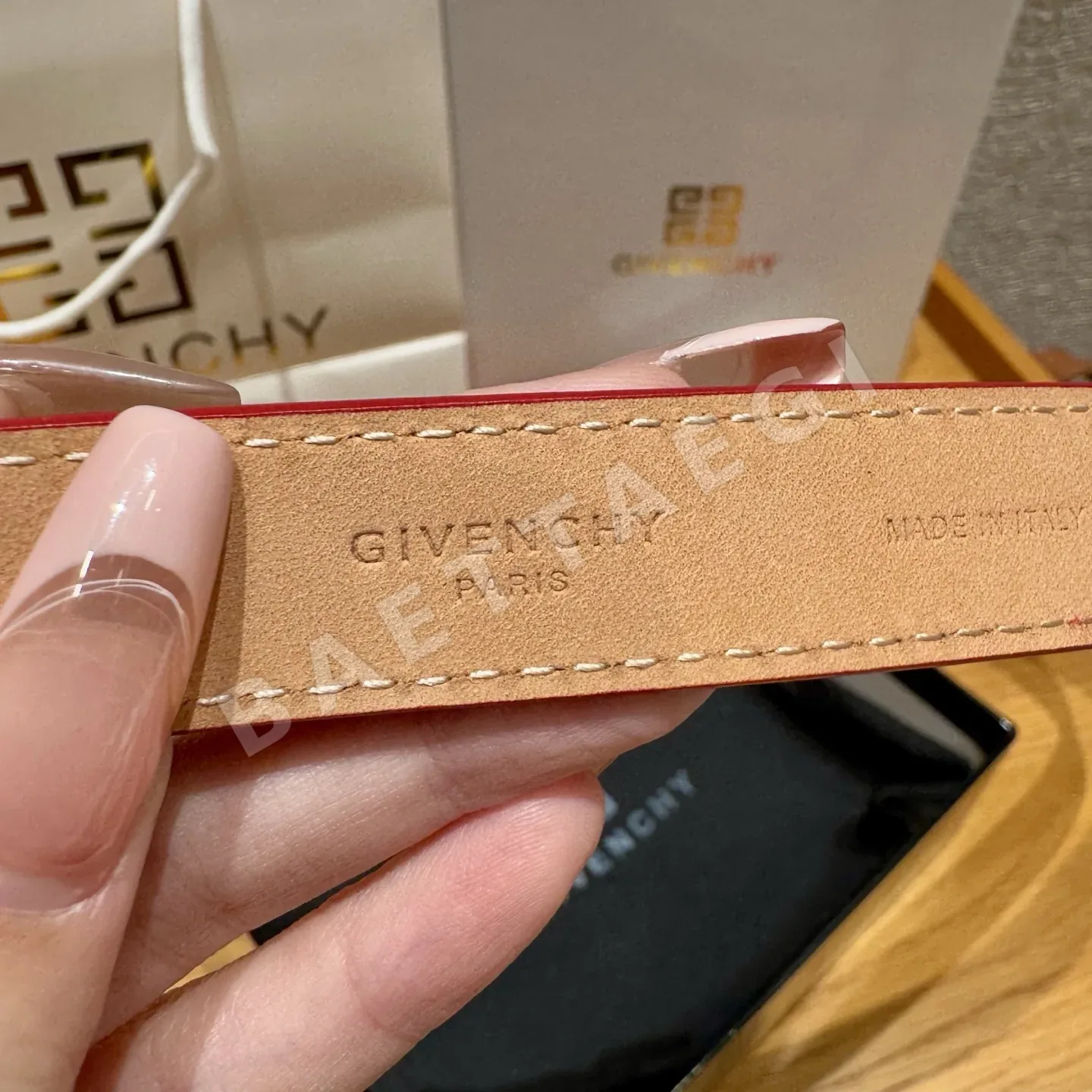 지방시 G체인 버클 소가죽 벨트 상세 이미지 9