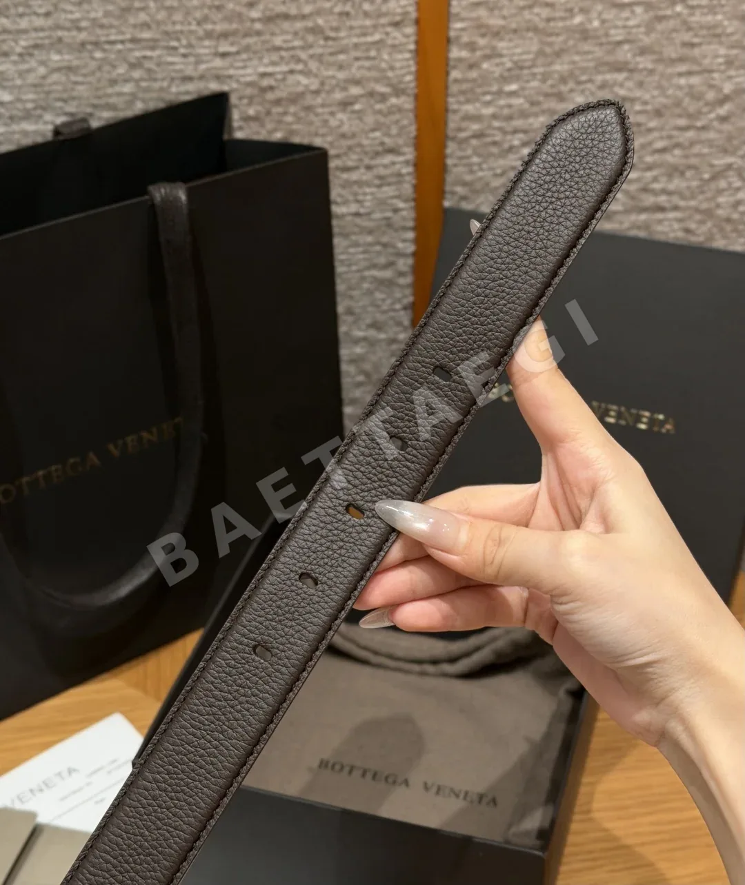 보테가베네타 호스비트 D링 가죽 벨트 상세 이미지 5