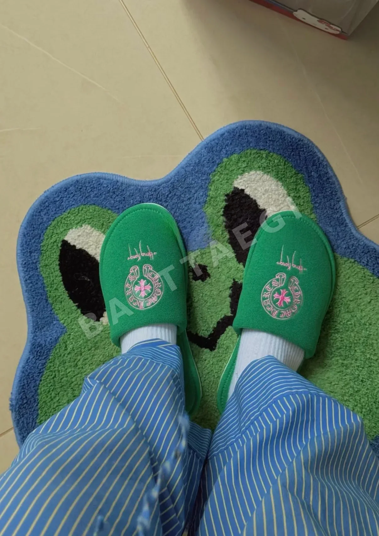 크롬하츠 그린 자수 샌들 상세 이미지 9