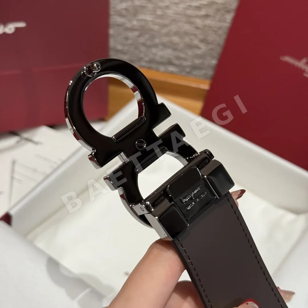 페레가모 간치니 버클 양면 가죽 벨트 상세 이미지 7