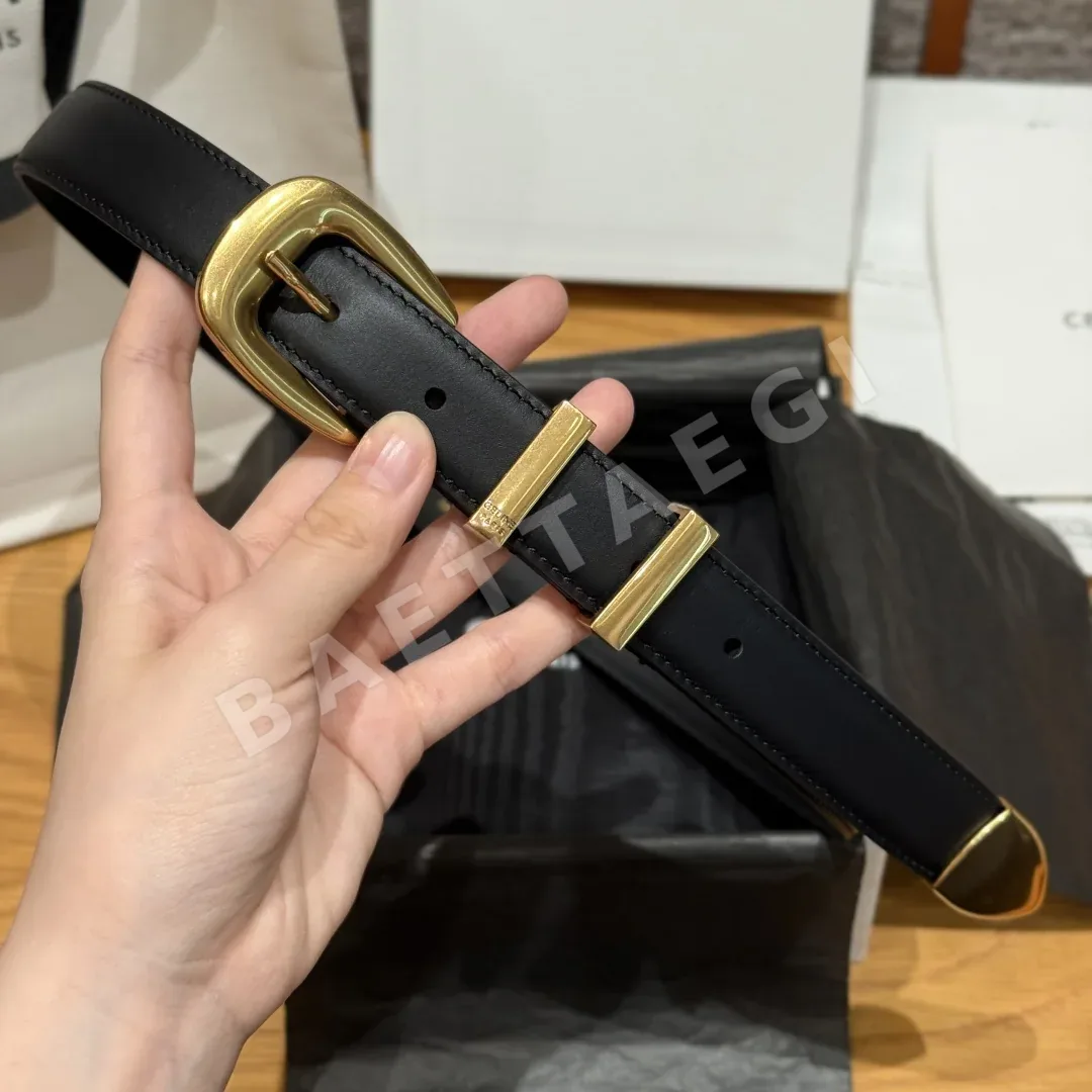 셀린느 JD280 웨스턴 가죽 벨트 상세 이미지 4