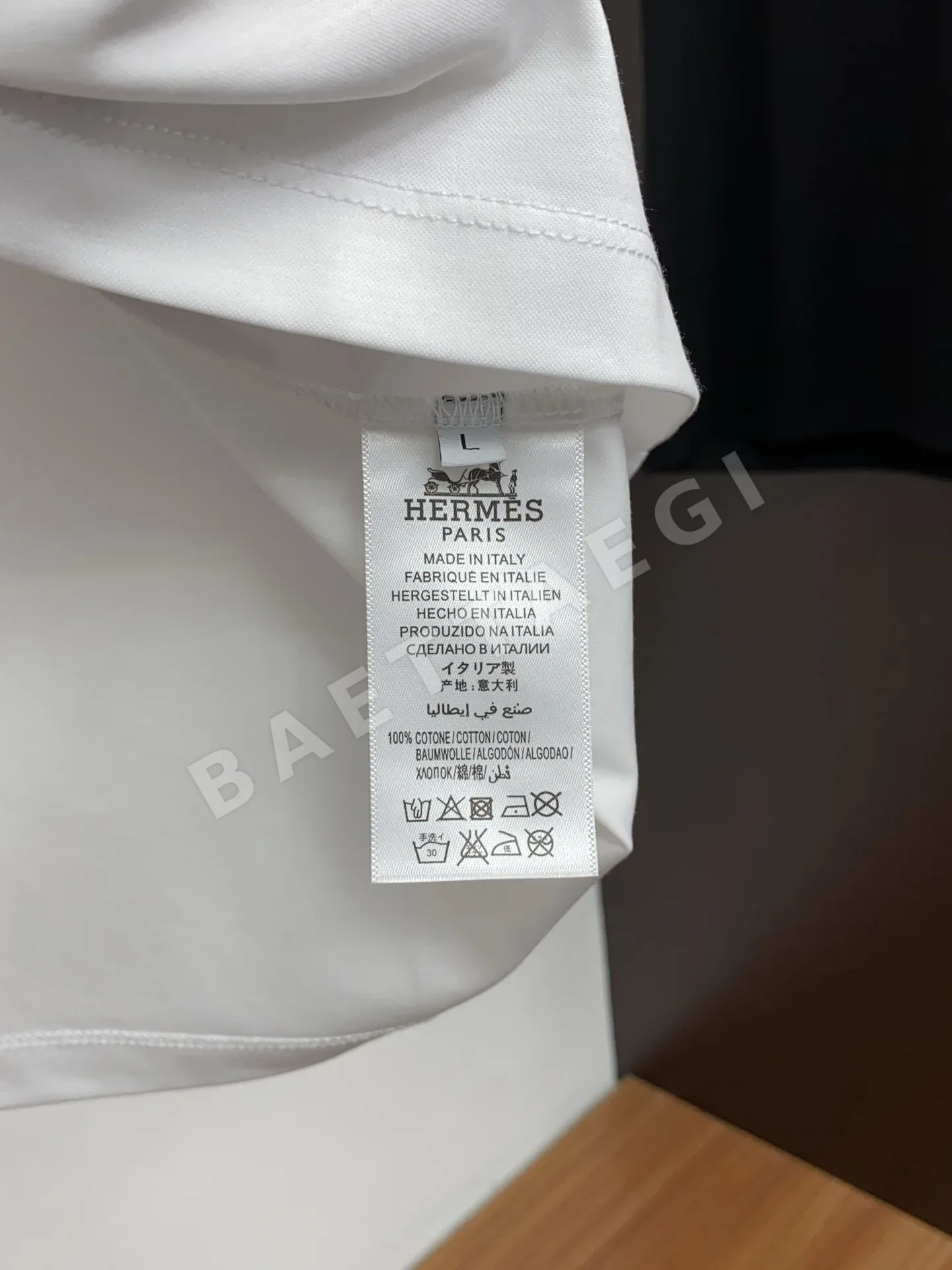 에르메스 남성 크루넥 반팔 티셔츠 상세 이미지 7