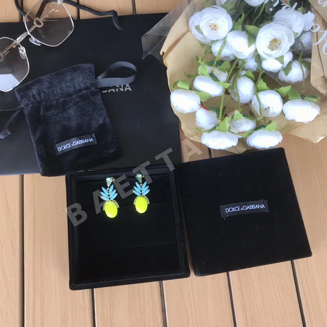 돌체앤가바나 바로크 파인애플 황동 귀걸이 65295