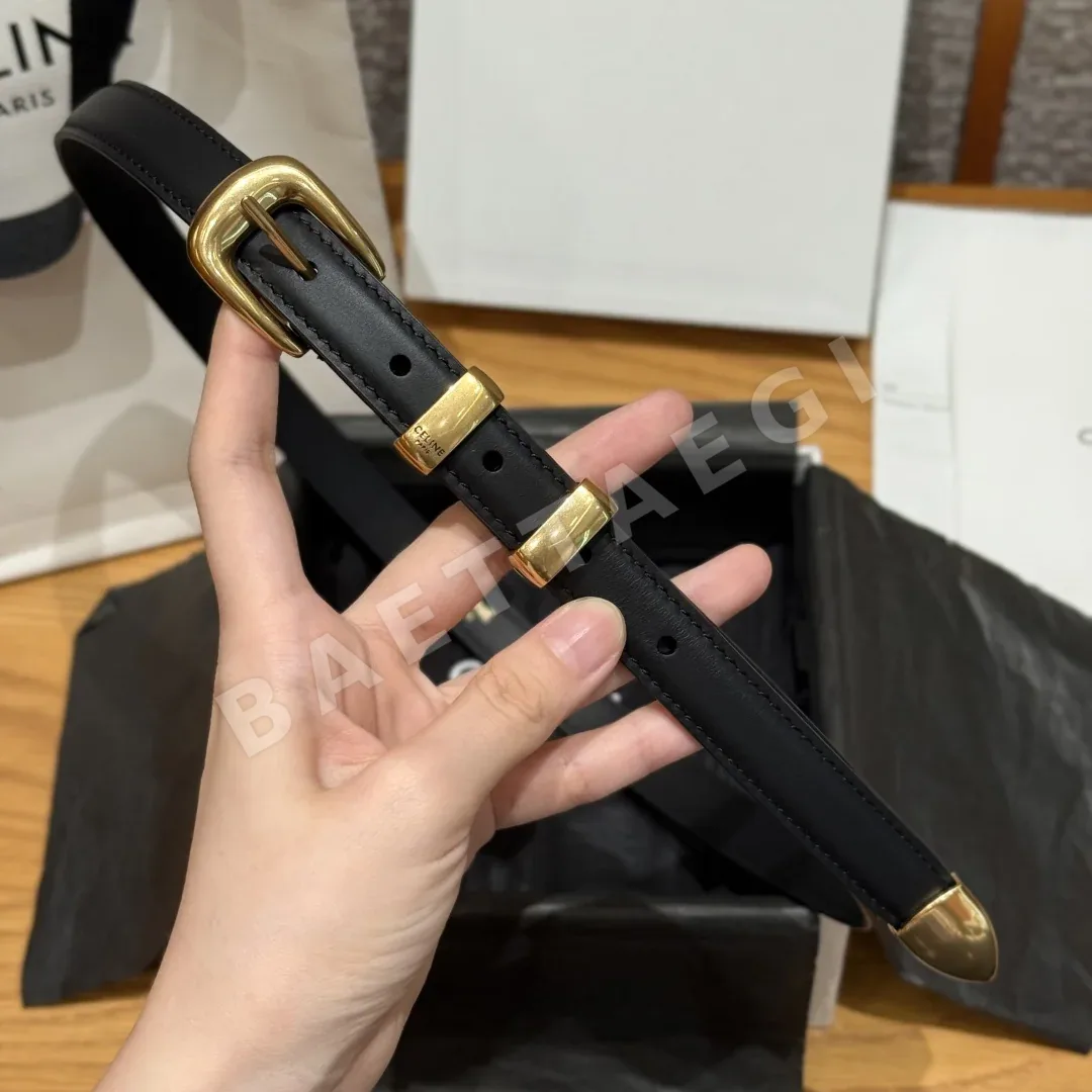 셀린느 개선문 웨스턴 소가죽 벨트 상세 이미지 3