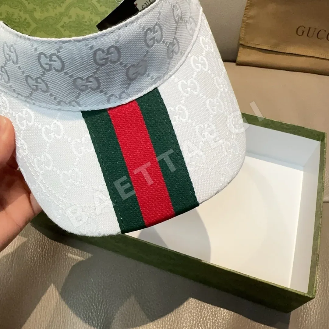 구찌 웨빙 와이드 브림 바이저 캡 상세 이미지 6