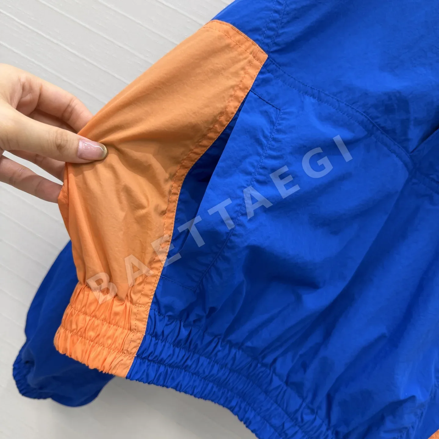 생로랑 컬러 블록 윈드브레이커 자켓 상세 이미지 5