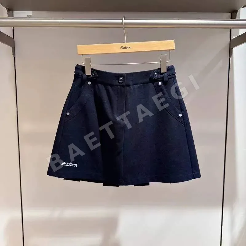말본 여성용 무지 미디 스커트 상세 이미지 4