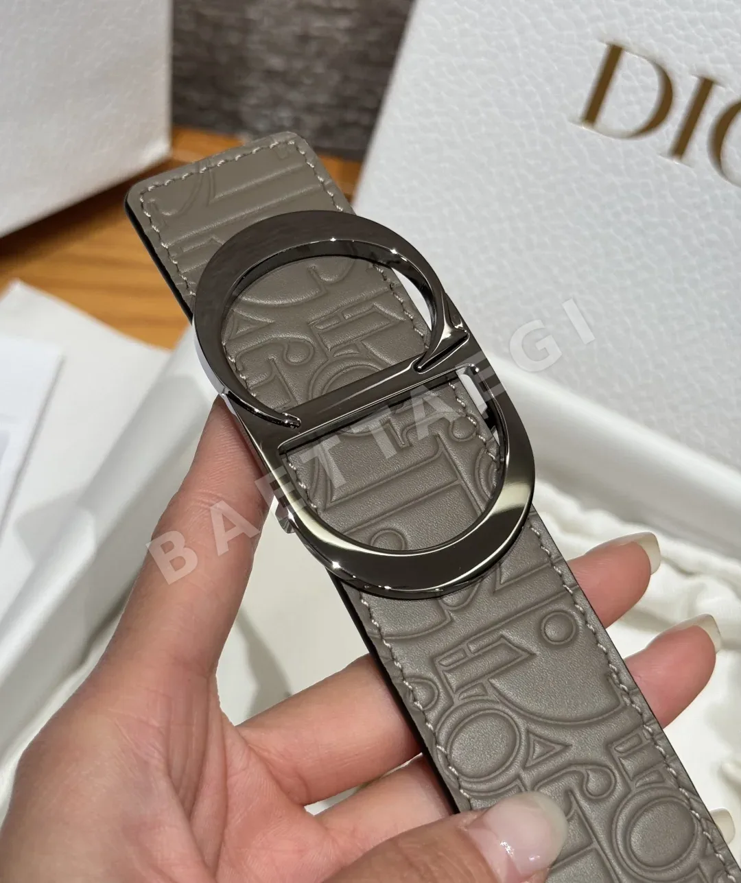 디올 양면 버클 35mm 가죽 벨트 상세 이미지 7