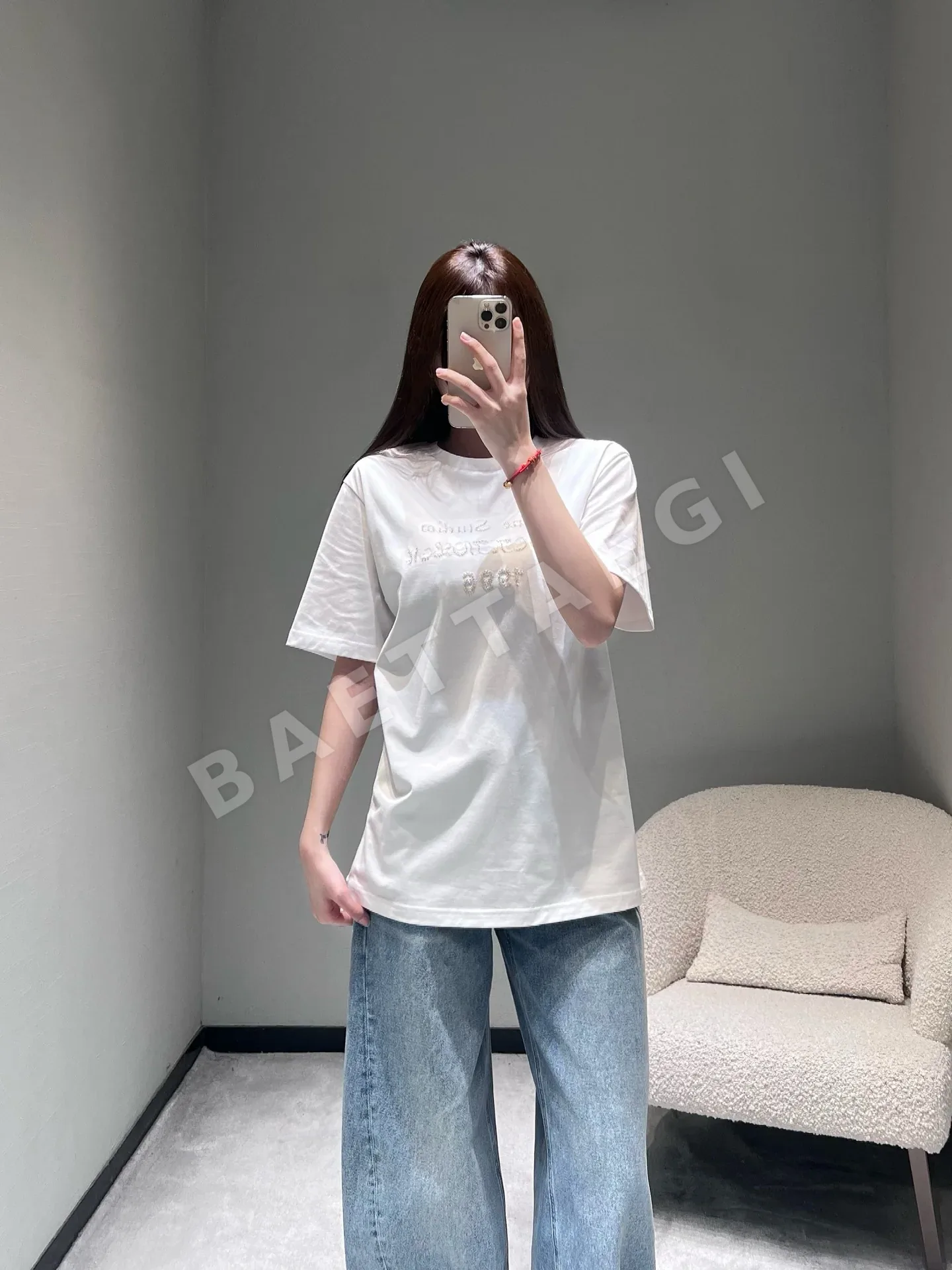 디올 레터 장식 반팔 티셔츠 상세 이미지 7