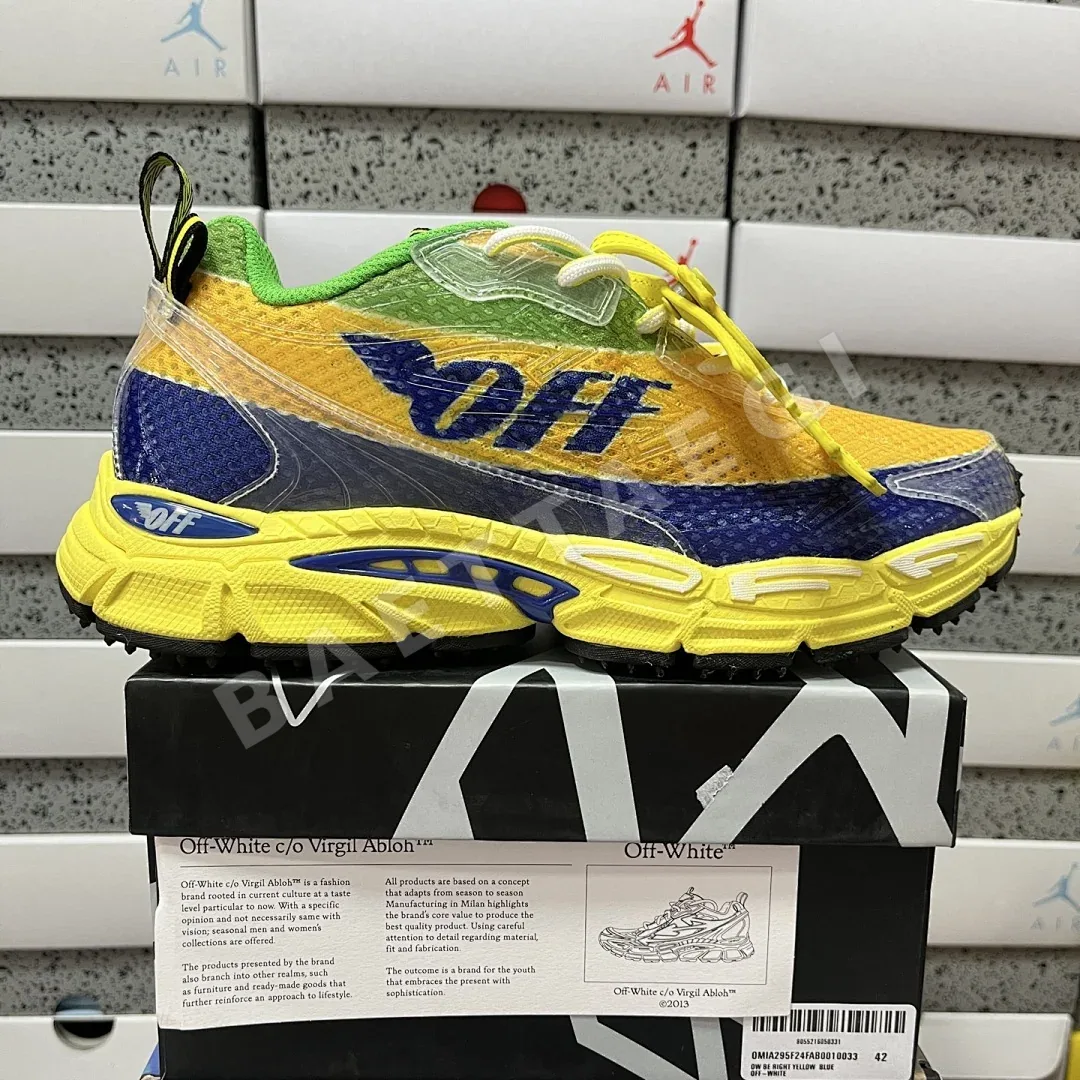 오프화이트 비 라이트 백 포뮬러 1 202412 Off White Be Right Back Formula 1 Yellow Blue