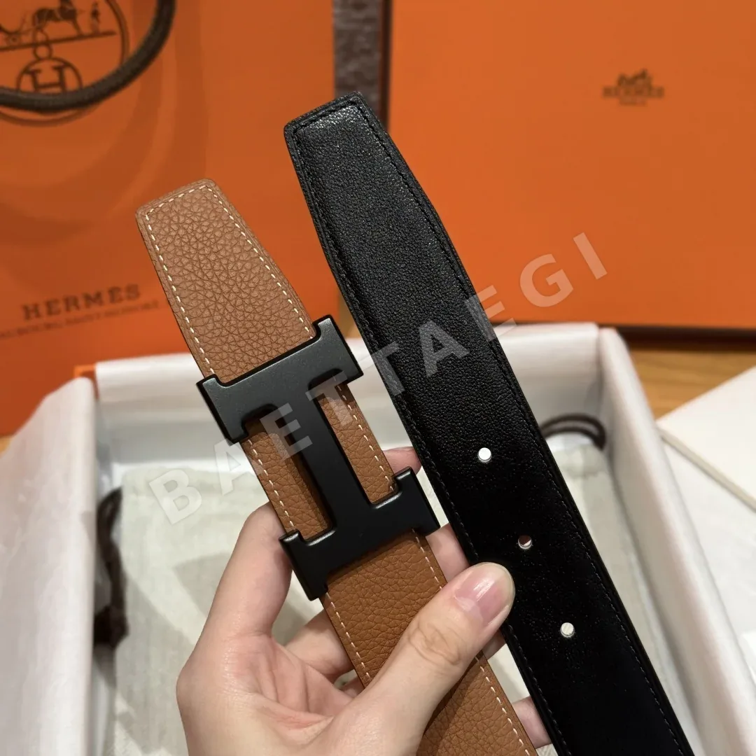 에르메스 리버시블 메탈 버클 남성 벨트 상세 이미지 6