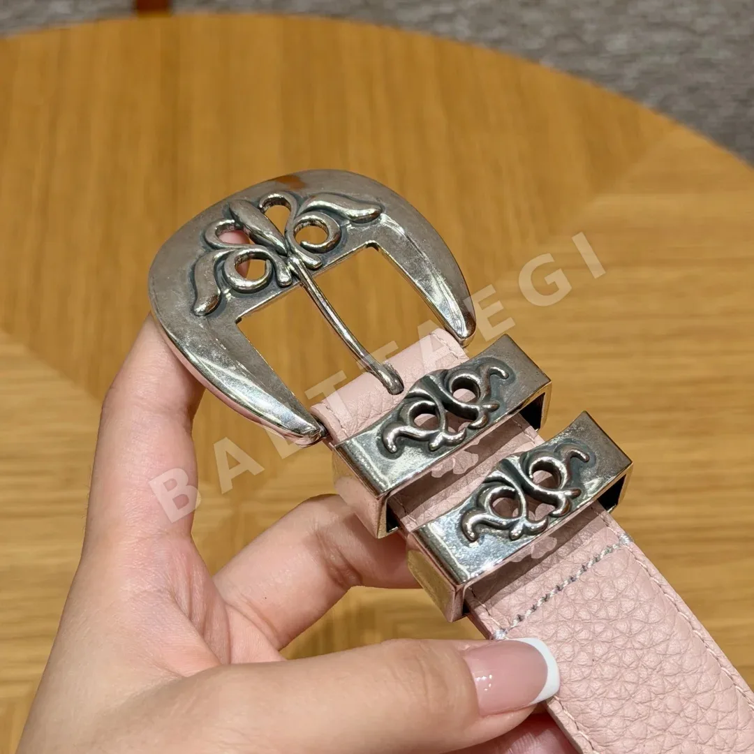 크롬하츠 아이리스 플라워 더블 링 핀 버클 벨트 상세 이미지 5
