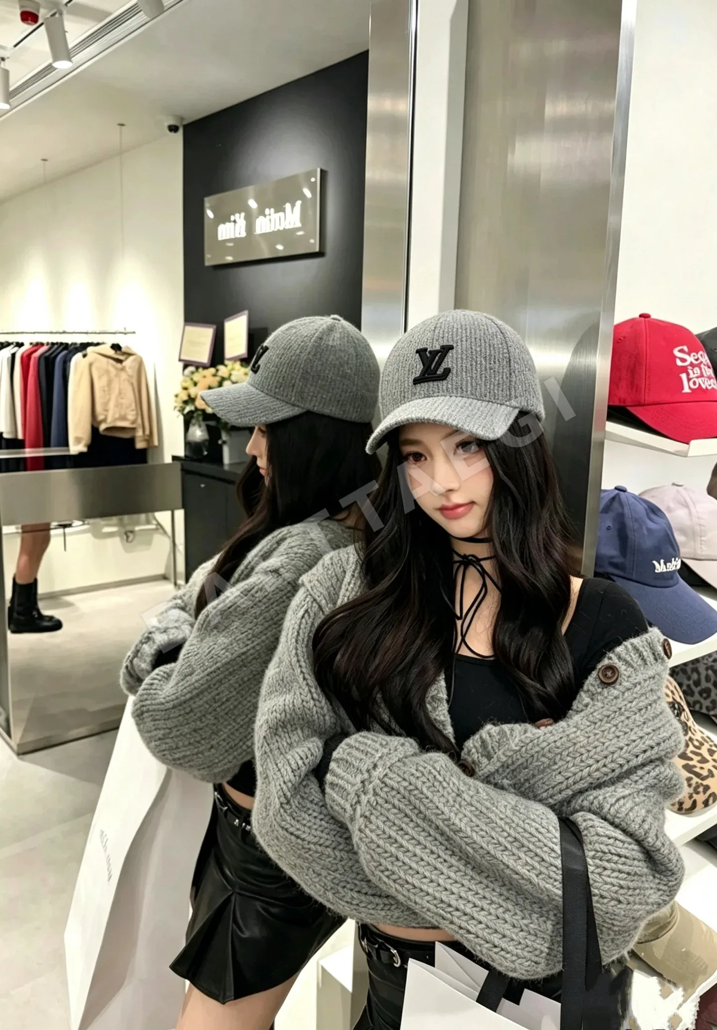 루이비통 캐시미어 베이스볼 캡 상세 이미지 2