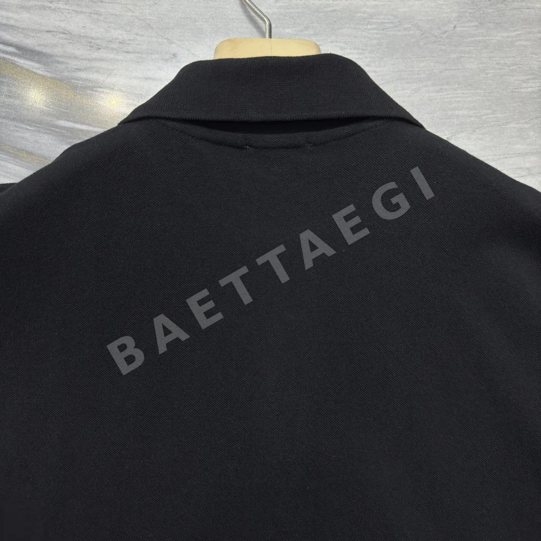 생로랑 남성 재생 코튼 카라 반팔 셔츠 상세 이미지 6