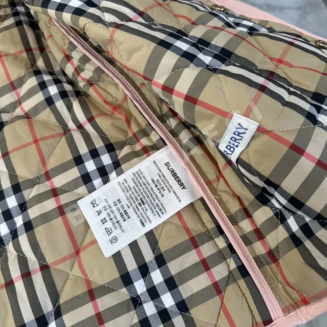 버버리 코듀로이 카라 체크 안감 코튼 키즈 재킷 상세 이미지 7