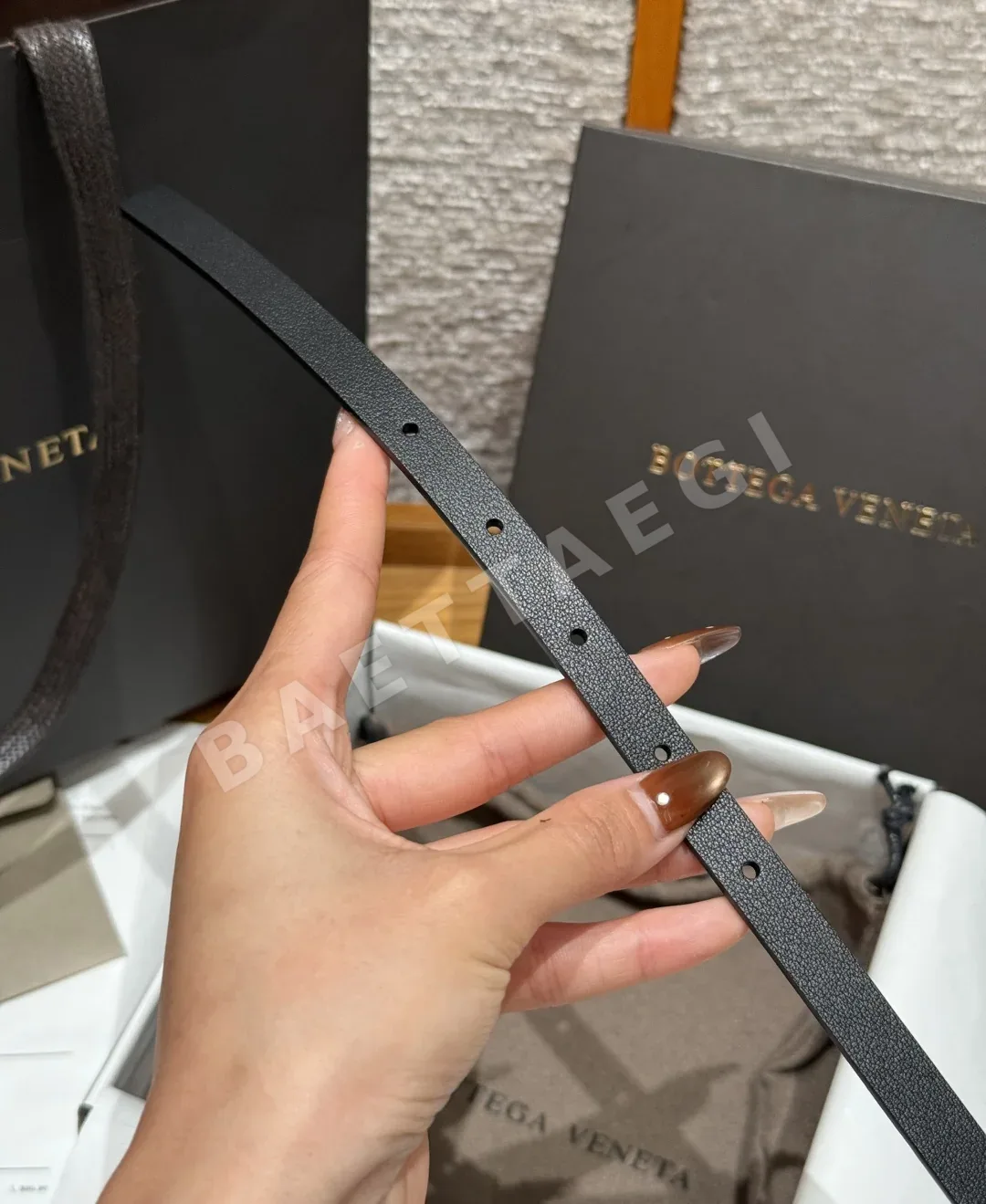 보테가베네타 노트 소가죽 실버장식 벨트 상세 이미지 8