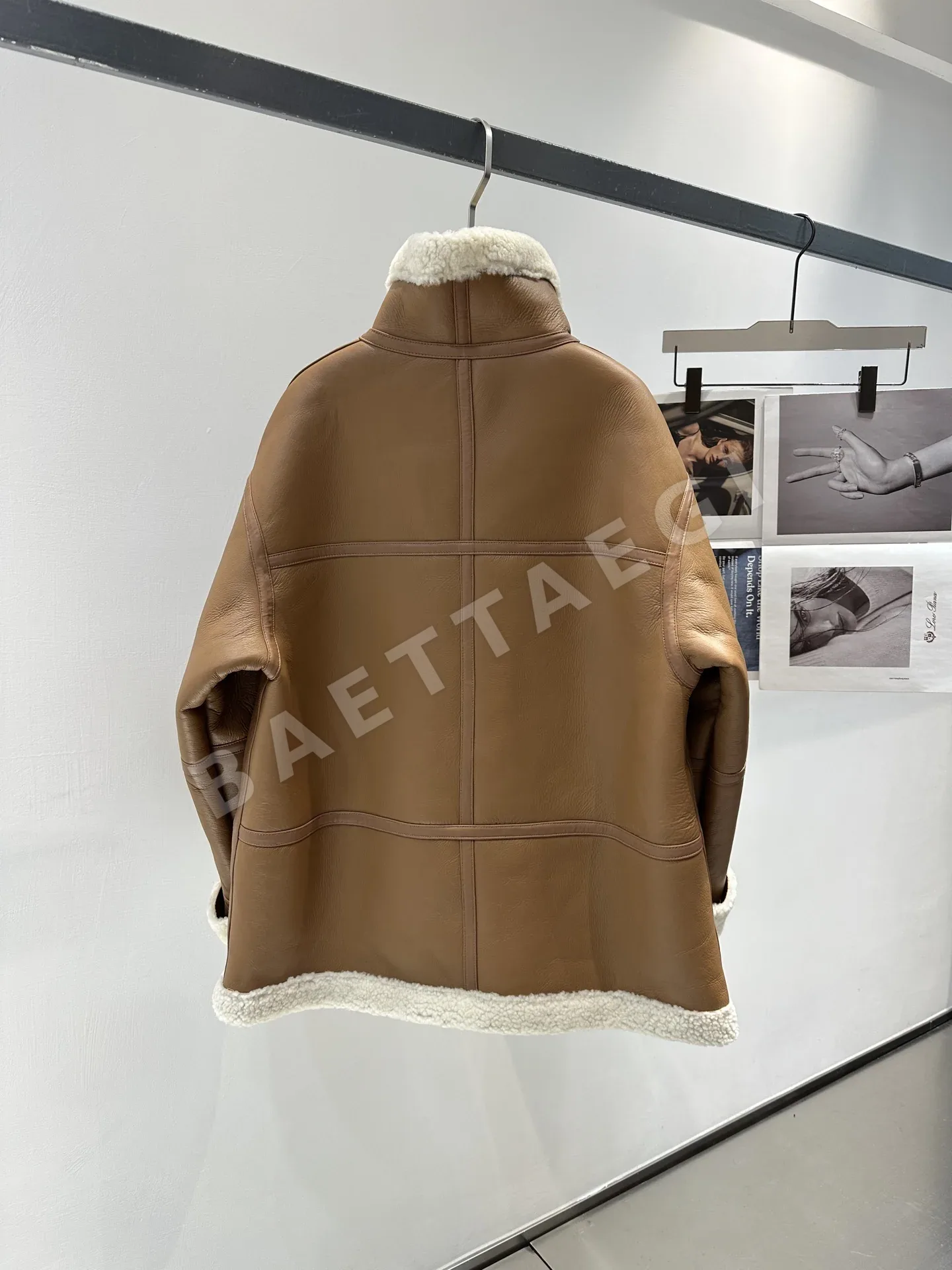 토템 울 모피 여성 자켓 상세 이미지 8