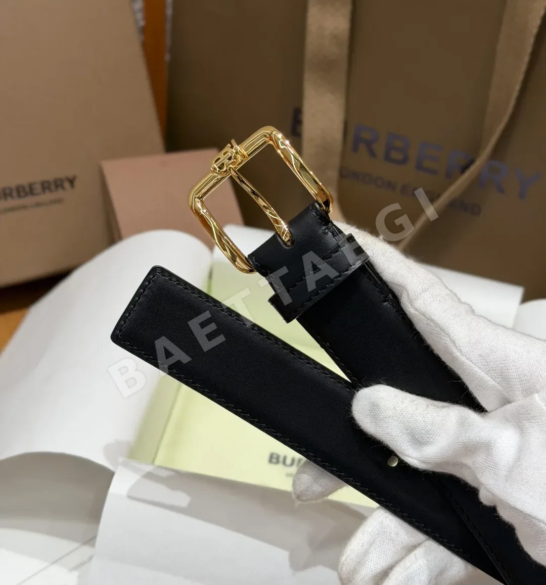 버버리 폴리 30mm 스무스 카프스킨 핀버클 벨트 상세 이미지 6