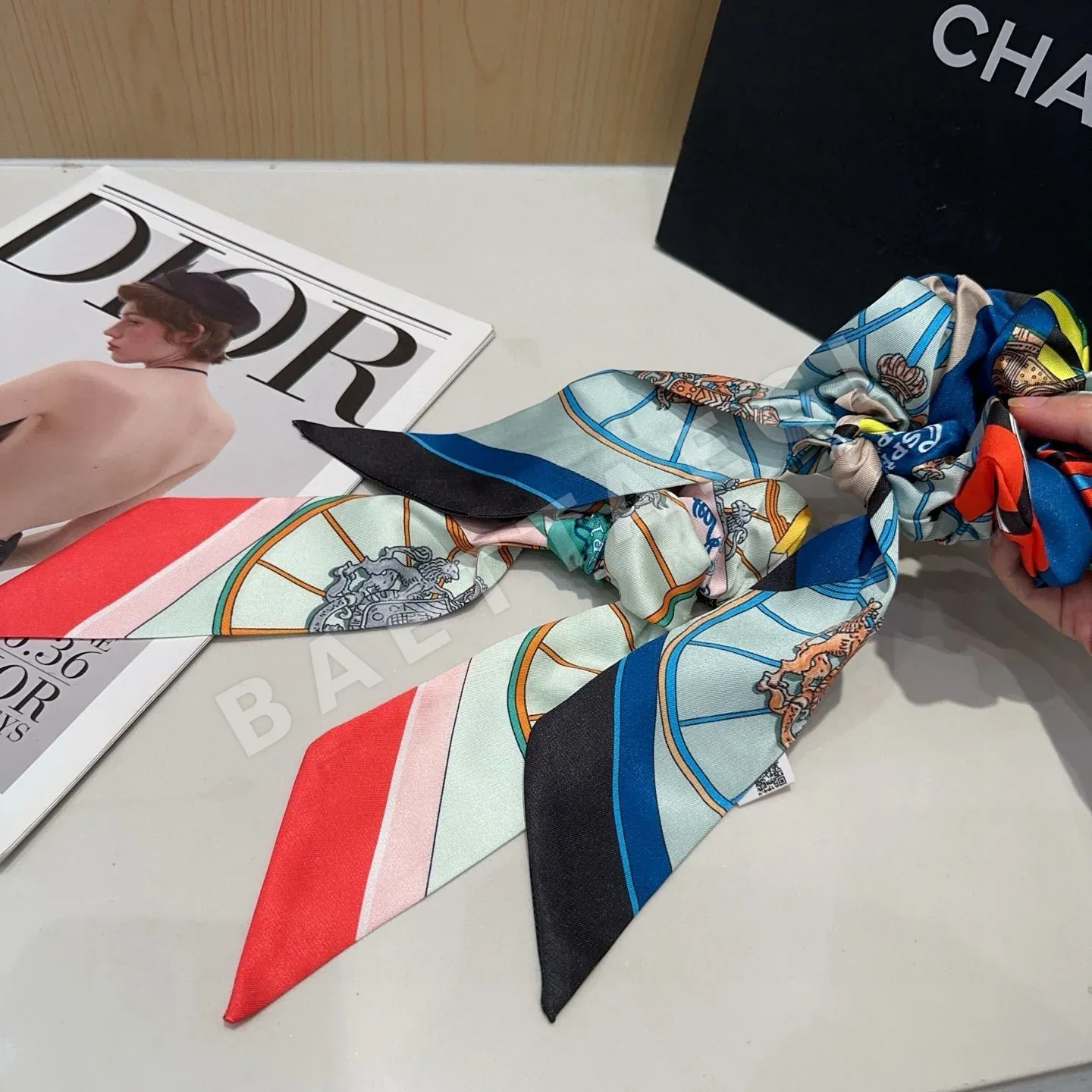 에르메스 H형 리본 헤어 타이 상세 이미지 10