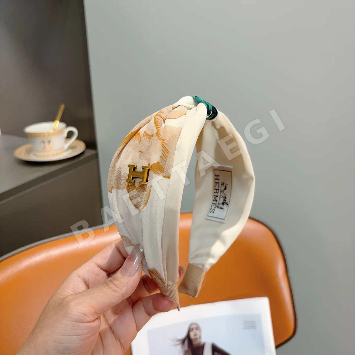 에르메스 실크 와이드 헤드밴드 상세 이미지 2