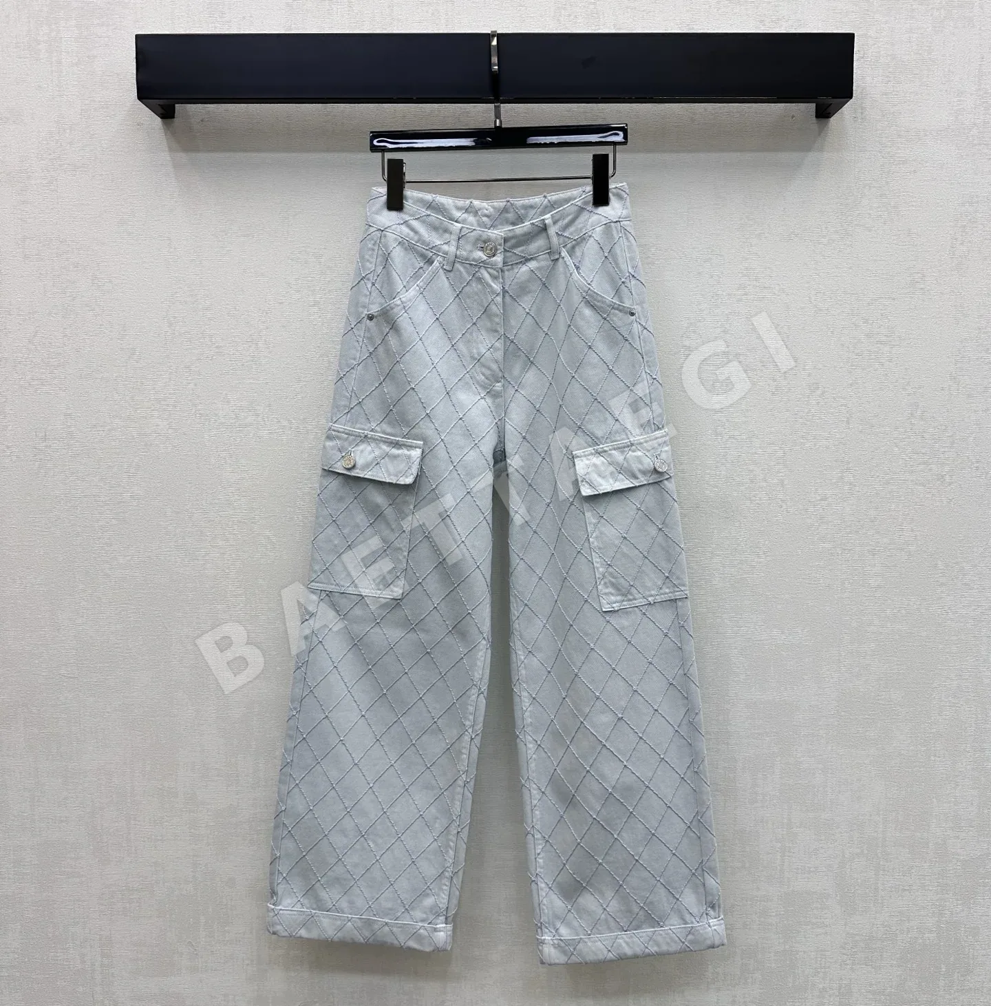 샤넬 다이아몬드 패턴 데님 바지 182441