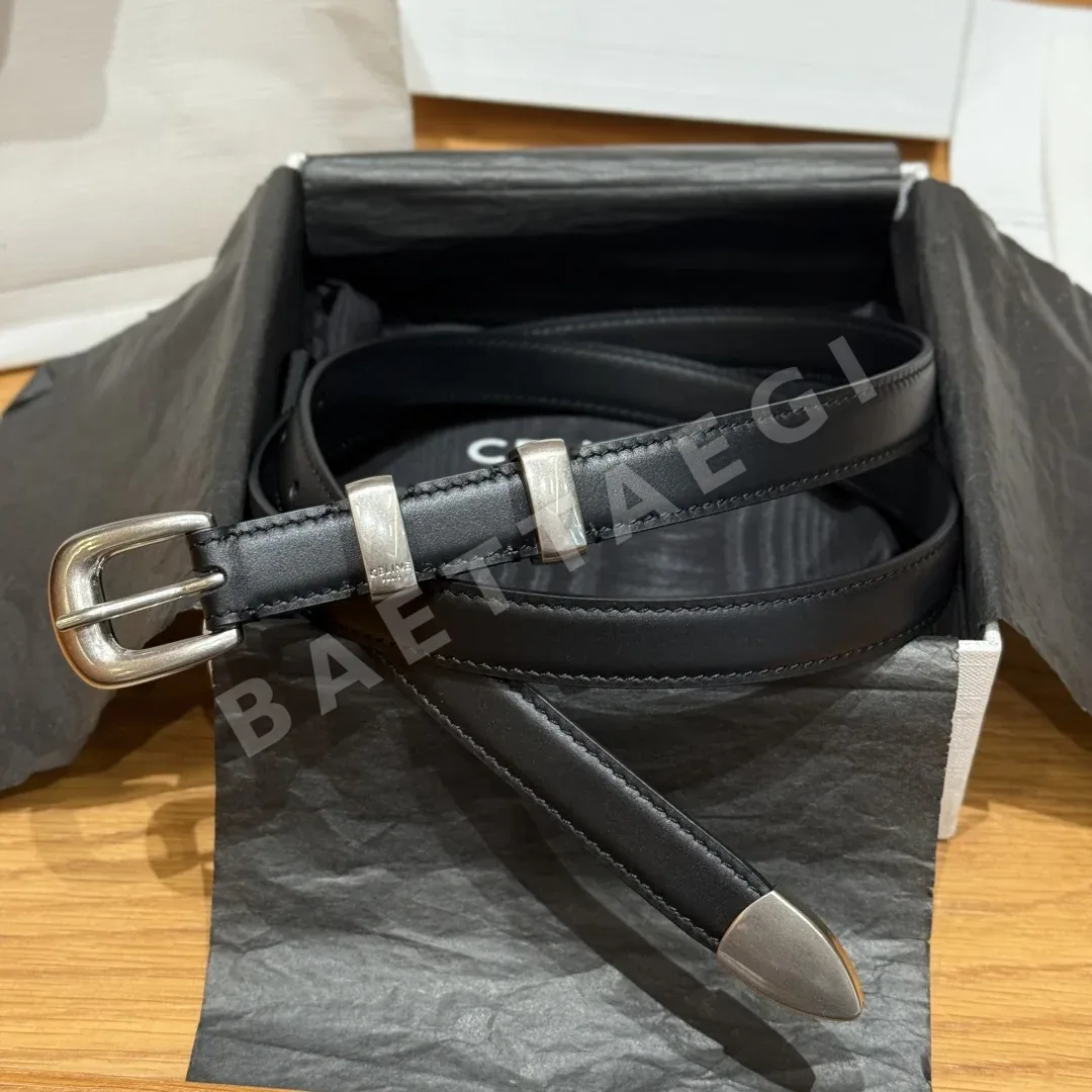 셀린느 JD260 개선문 웨스턴 소가죽 벨트 18mm 179533