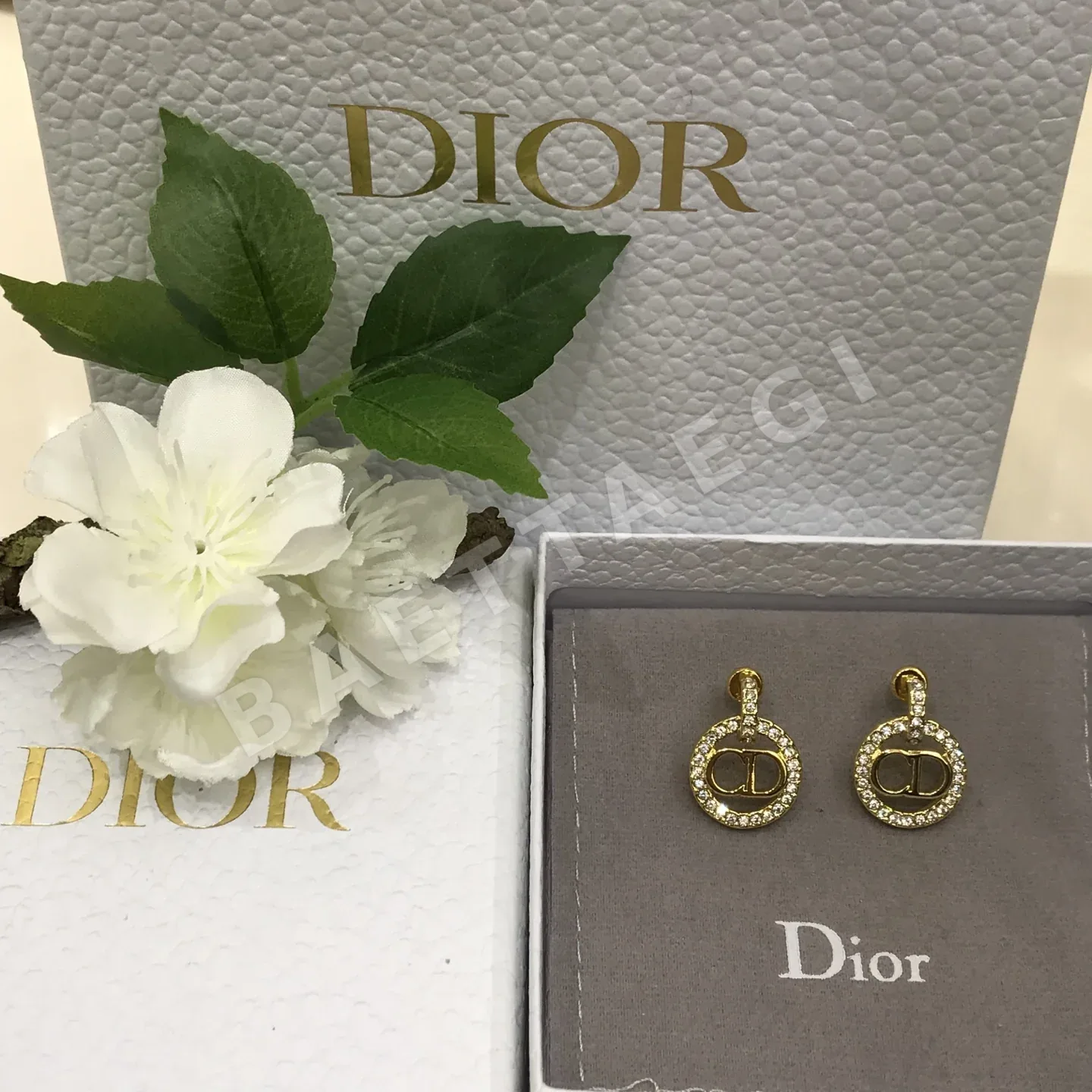 디올 CD 라인스톤 귀걸이 134802