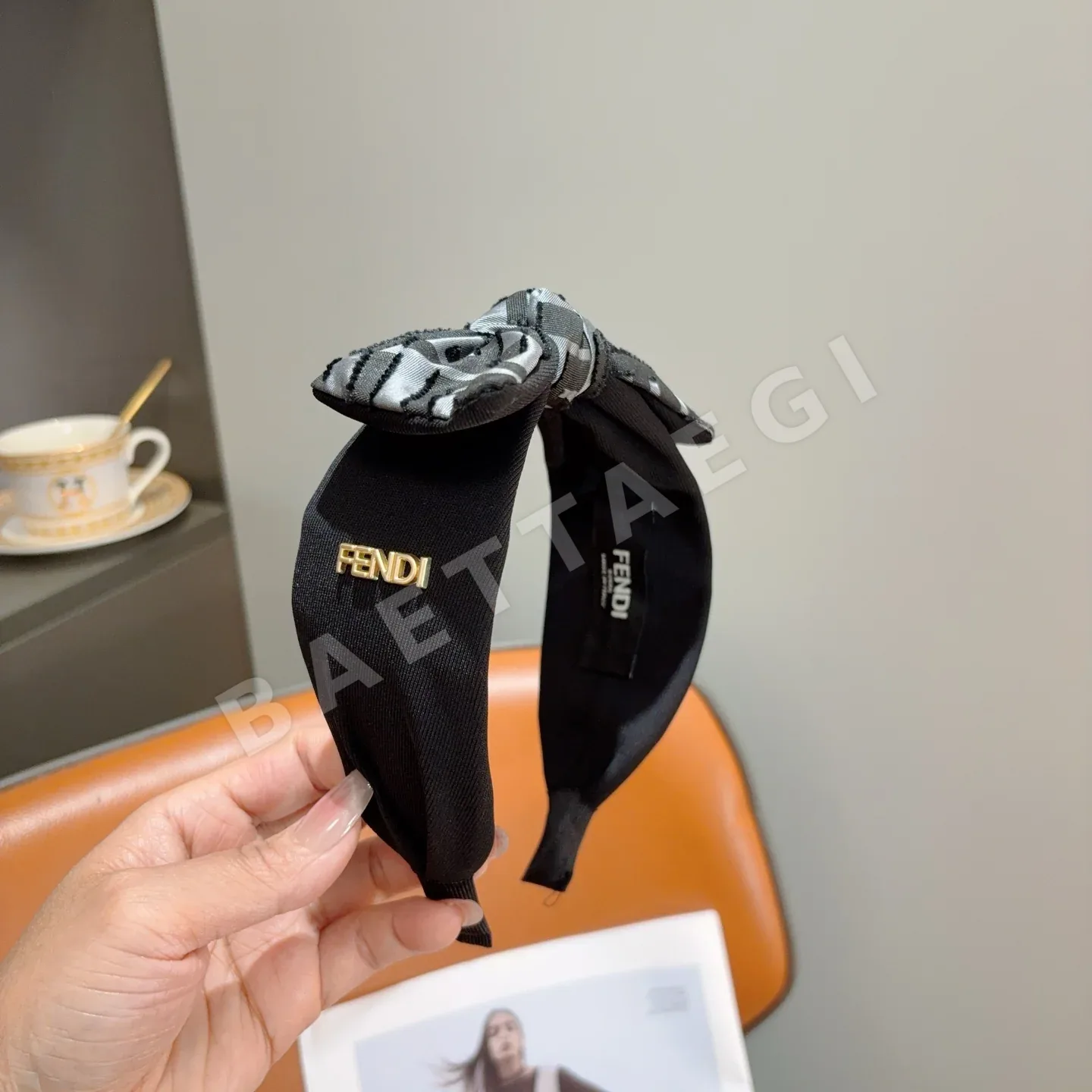 펜디 더블F 리본 헤드밴드 상세 이미지 3