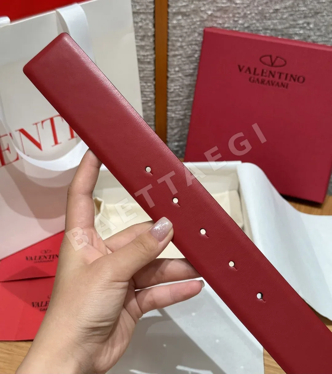 발렌티노 VLOGO 크리스탈 장식 리버시블 벨트 상세 이미지 7