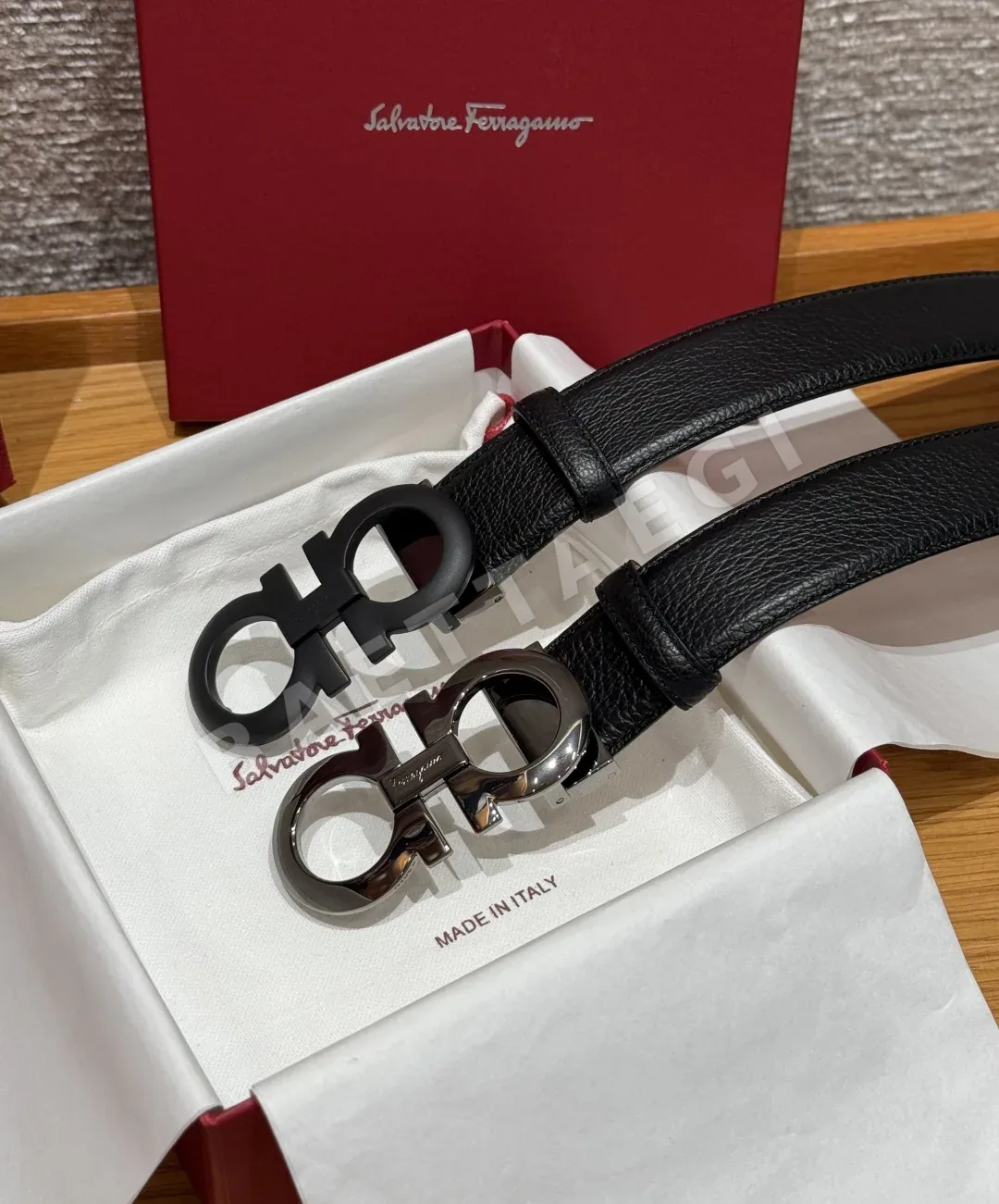 페레가모 간치니 양면 가죽 벨트 상세 이미지 2