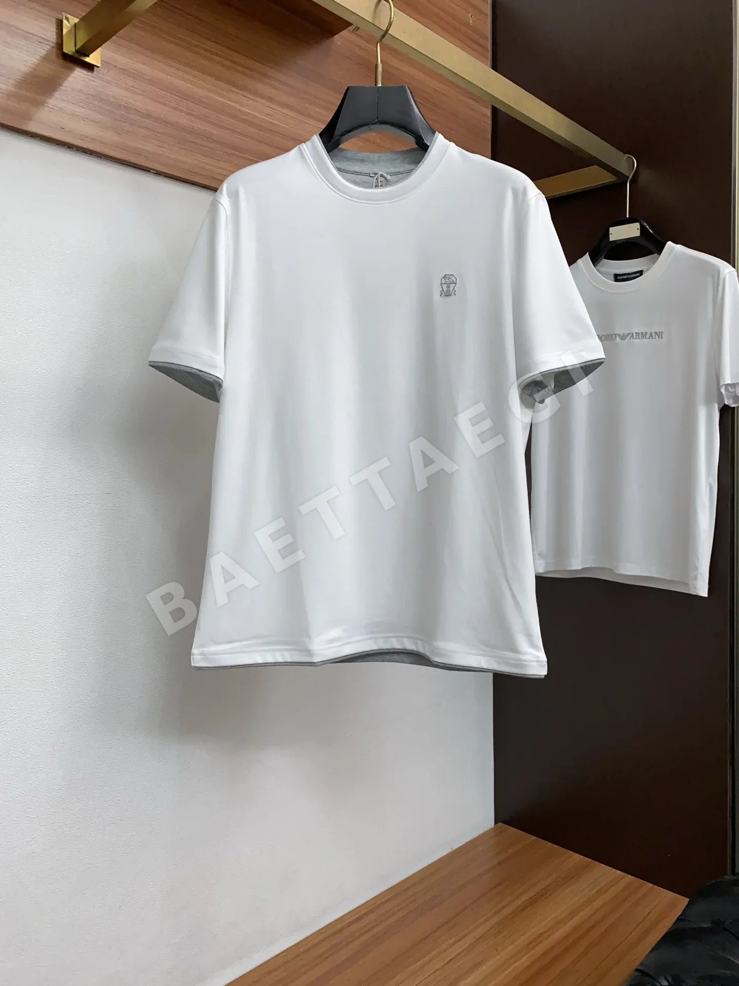 브루넬로쿠치넬리 코튼 라운드넥 반팔 티셔츠