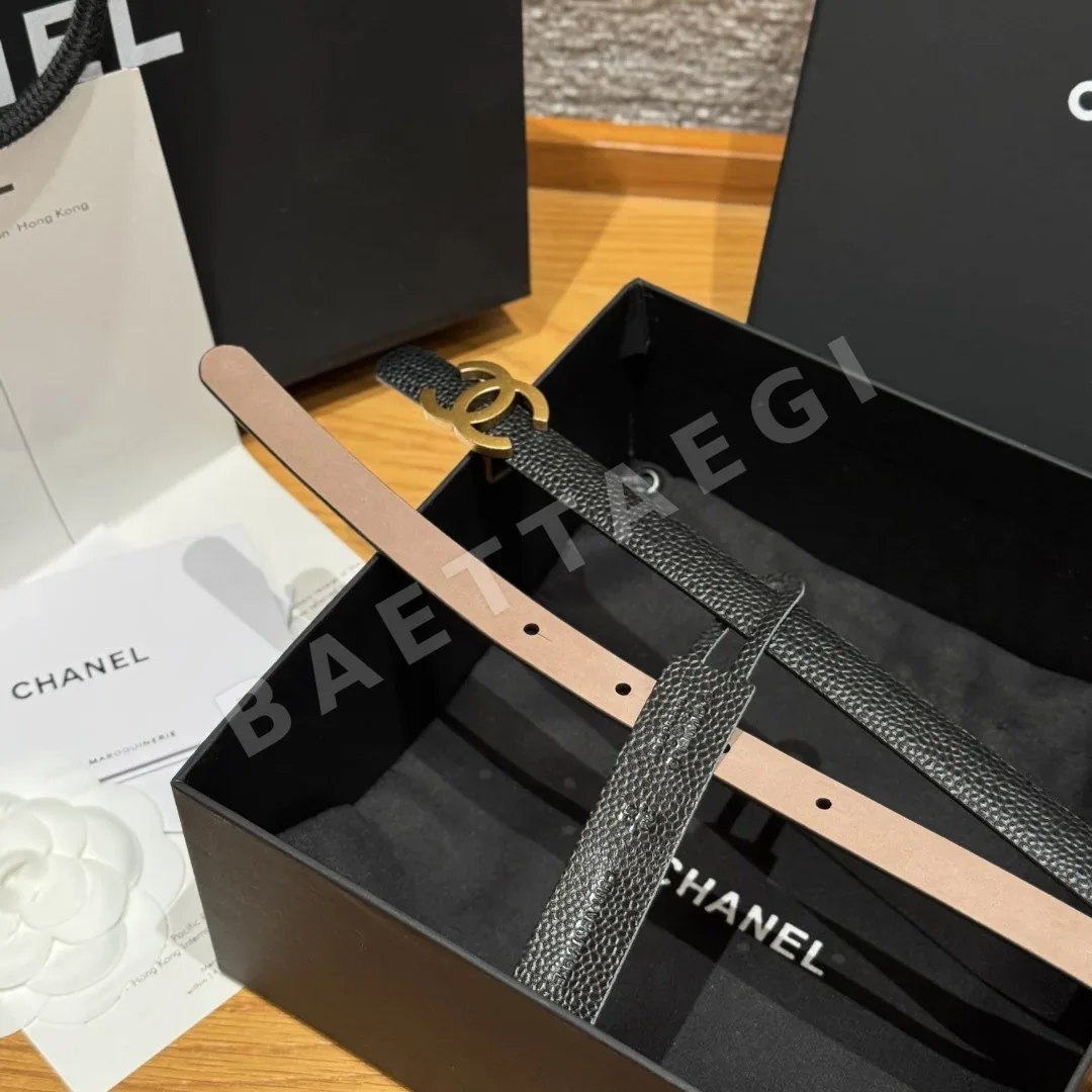 샤넬 슬림 양면 카프스킨 벨트 상세 이미지 6