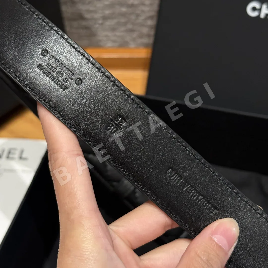 샤넬 더블 C 메탈 로고 램스킨 벨트 상세 이미지 8