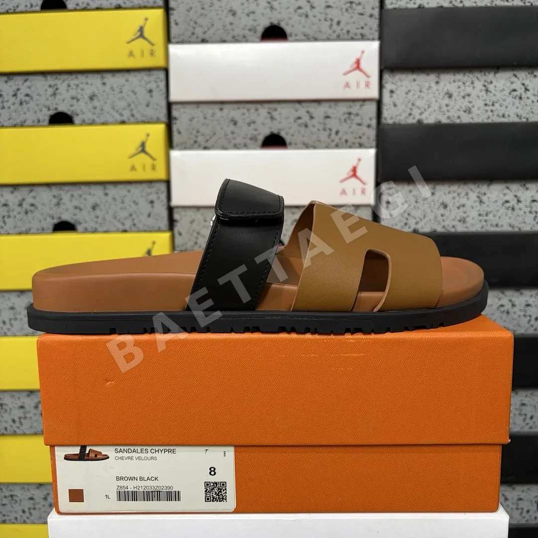 에르메스 [YX] 블랙 205756 Hermes Chypre Sandal /