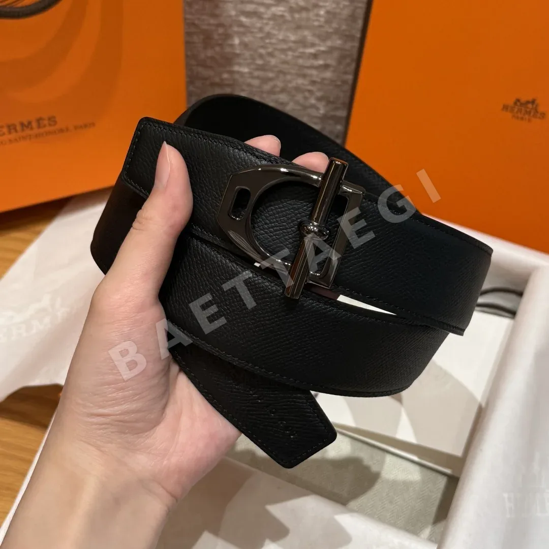 에르메스 베토네 당크르 아웃라인 양면 가죽 벨트 상세 이미지 3