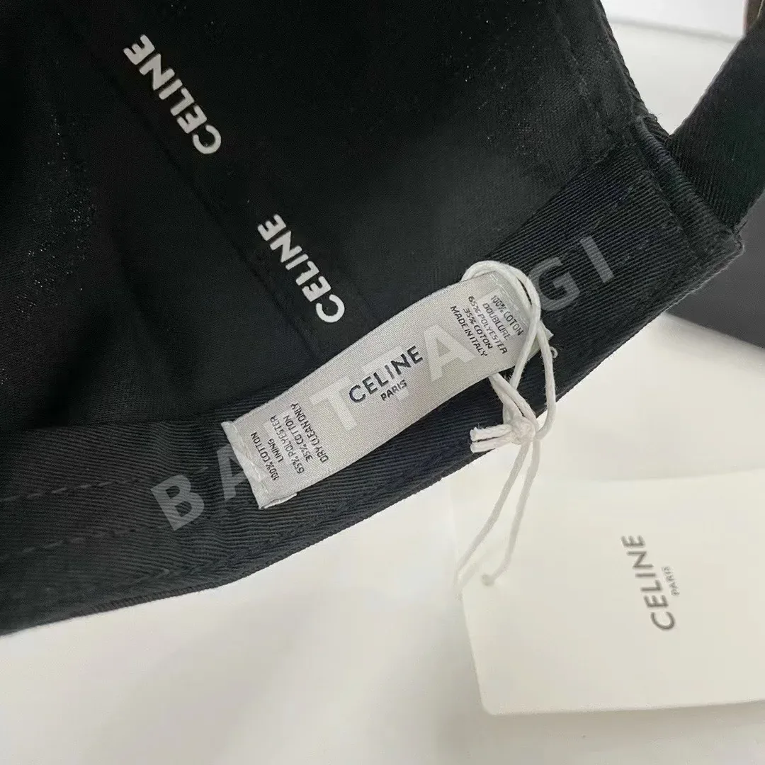 셀린느 로고 자수 코튼 베이스볼 모자 상세 이미지 9