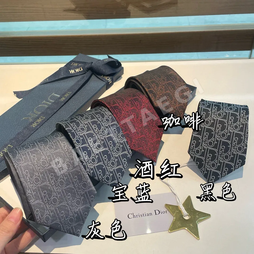 디올 로고 자카드 넥타이 89892